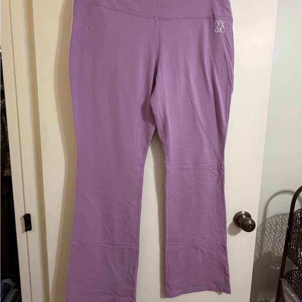 New York & Company Purple Yoga Pants size XL